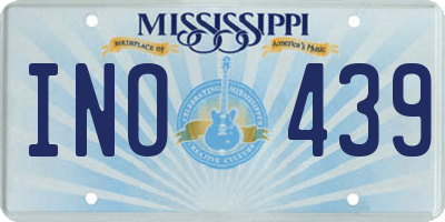 MS license plate INO439