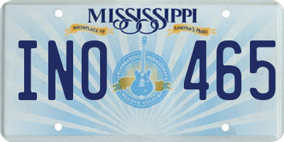 MS license plate INO465