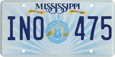 MS license plate INO475