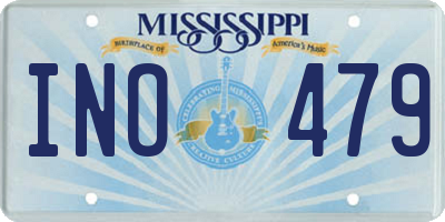 MS license plate INO479