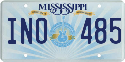 MS license plate INO485
