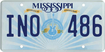 MS license plate INO486