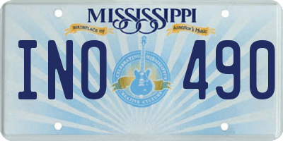 MS license plate INO490