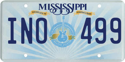 MS license plate INO499