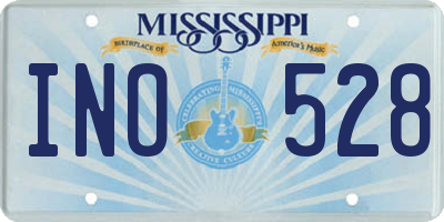 MS license plate INO528
