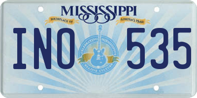 MS license plate INO535