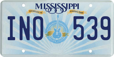 MS license plate INO539
