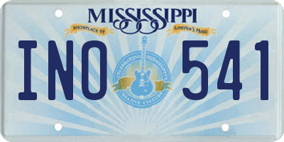 MS license plate INO541