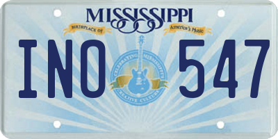 MS license plate INO547