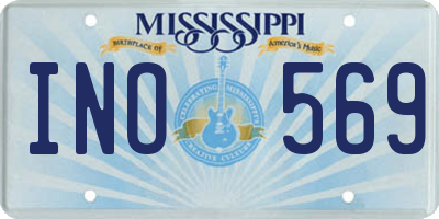 MS license plate INO569