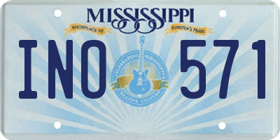 MS license plate INO571