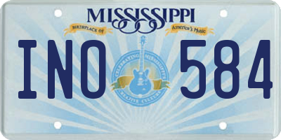 MS license plate INO584