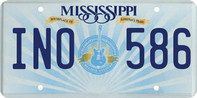 MS license plate INO586