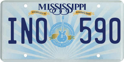 MS license plate INO590