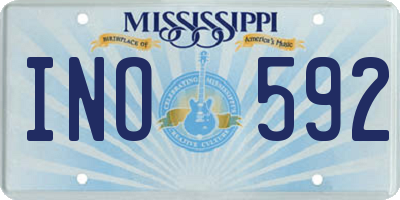 MS license plate INO592