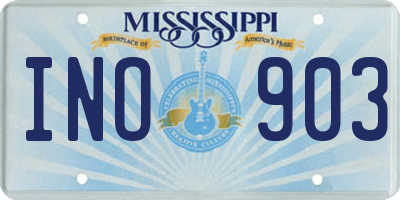 MS license plate INO903