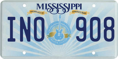 MS license plate INO908