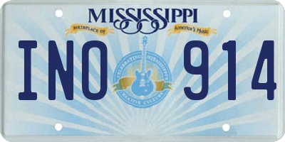MS license plate INO914