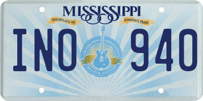 MS license plate INO940