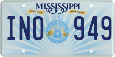 MS license plate INO949