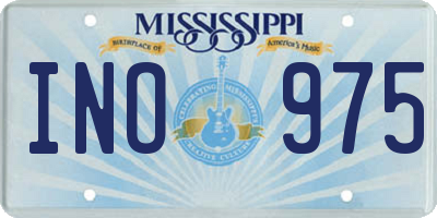 MS license plate INO975