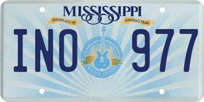MS license plate INO977