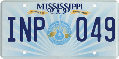 MS license plate INP049