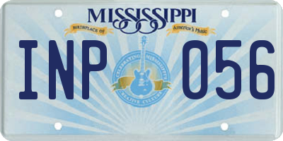 MS license plate INP056