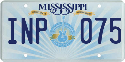 MS license plate INP075