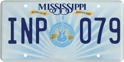 MS license plate INP079