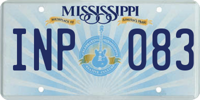 MS license plate INP083