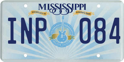 MS license plate INP084
