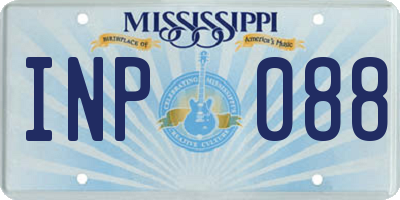 MS license plate INP088