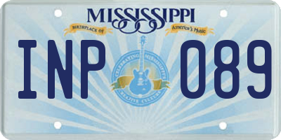 MS license plate INP089