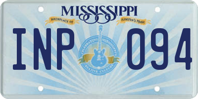 MS license plate INP094