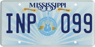 MS license plate INP099