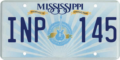 MS license plate INP145
