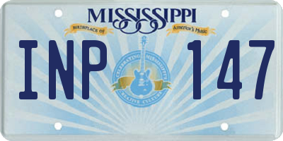 MS license plate INP147