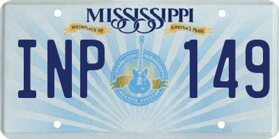 MS license plate INP149