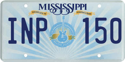 MS license plate INP150