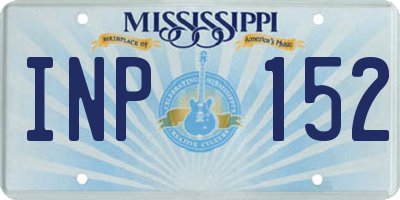 MS license plate INP152