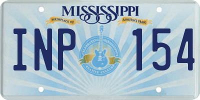 MS license plate INP154