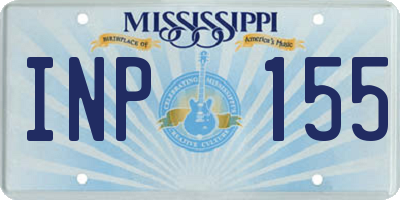 MS license plate INP155