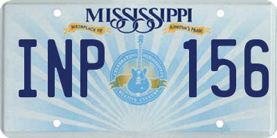 MS license plate INP156