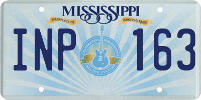 MS license plate INP163