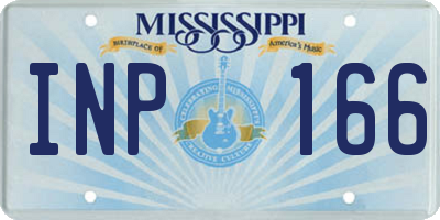 MS license plate INP166