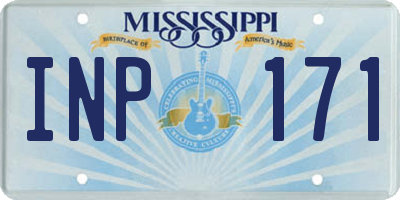 MS license plate INP171