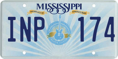 MS license plate INP174