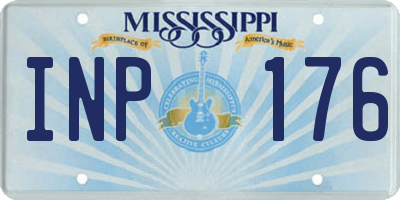 MS license plate INP176