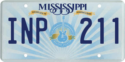 MS license plate INP211